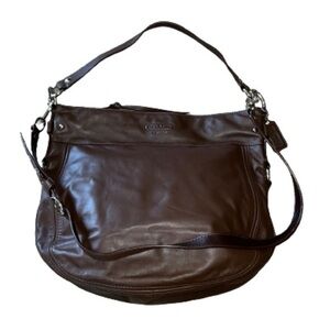 Coach Zoe Brown leather convertible handbag F14706